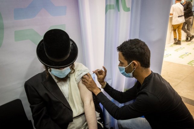 חסיד מתחסן נגד קורונה. אילוסטרציה