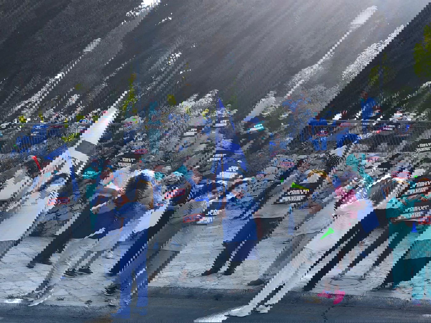 ירושלים: הצוותים הרפואיים חסמו את הכניסה לכנסת