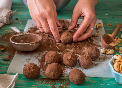 טראפלס שוקולד מ-3 מרכיבים בלבד