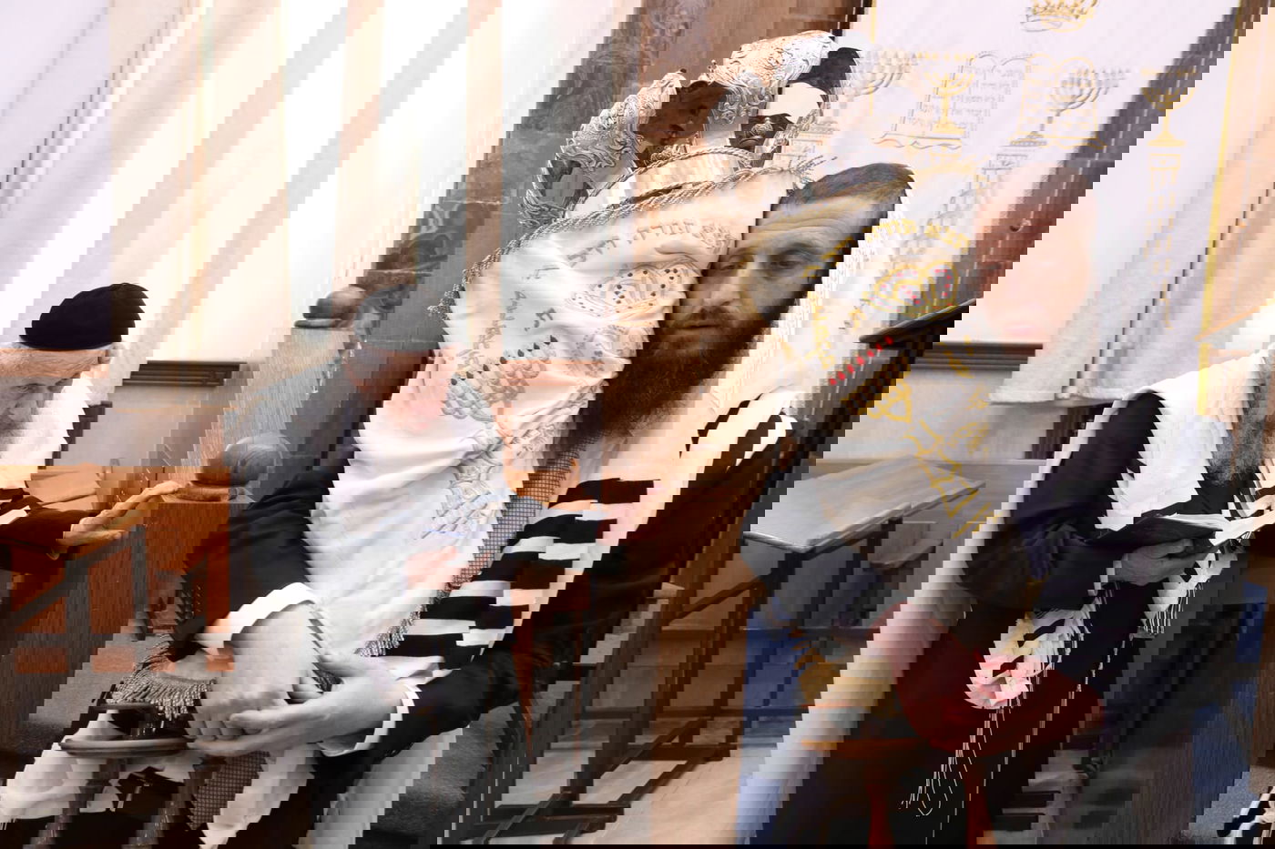 תיעוד: ראשי ישיבת סלבודקא בתפילת החג