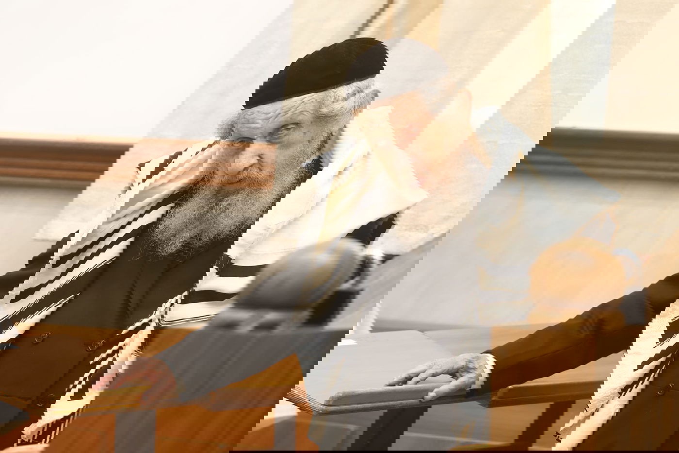 תיעוד: ראשי ישיבת סלבודקא בתפילת החג