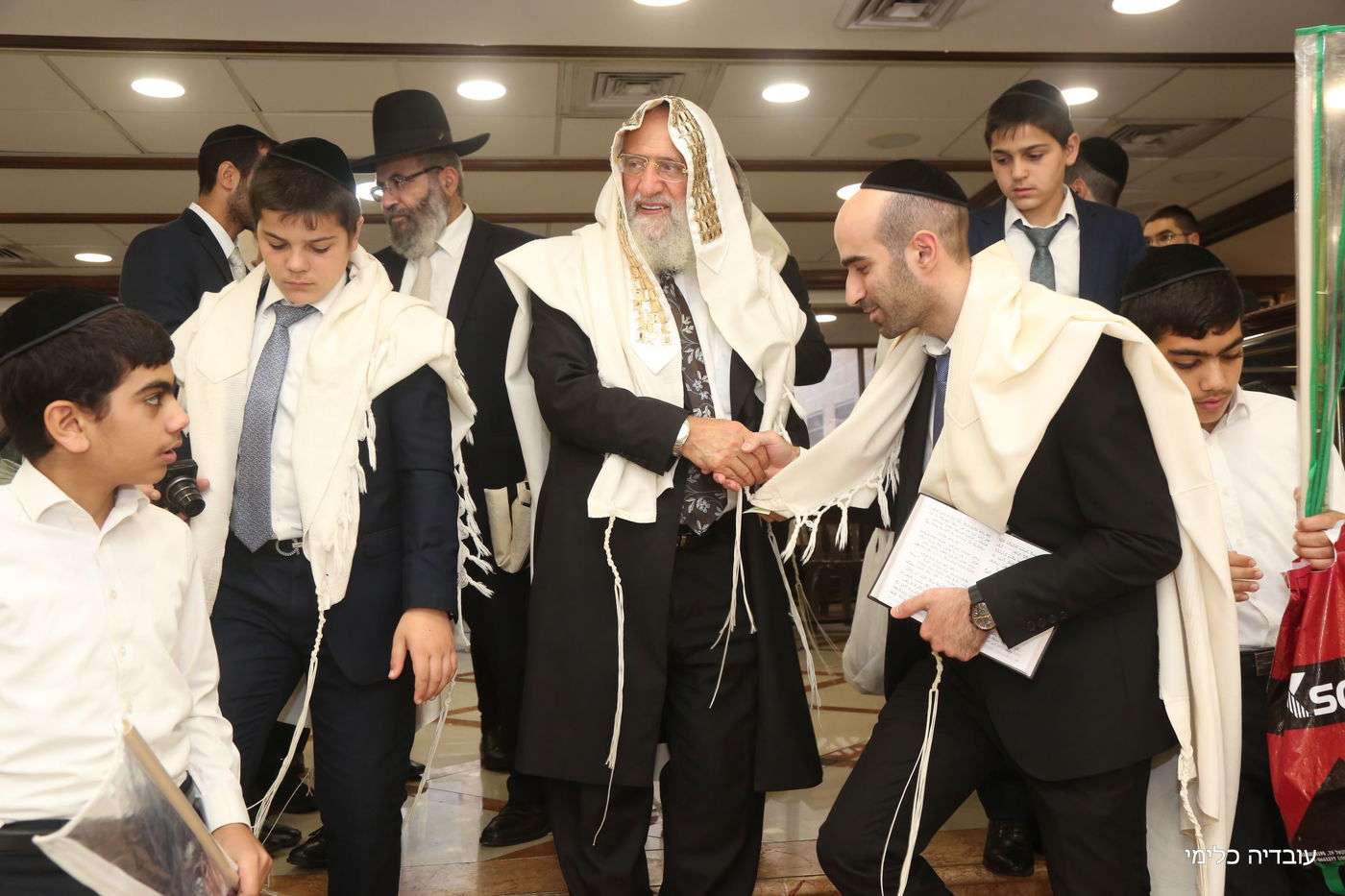 תיעוד מיוחד: הגר"ר אלבז בנטילת ד' המינים