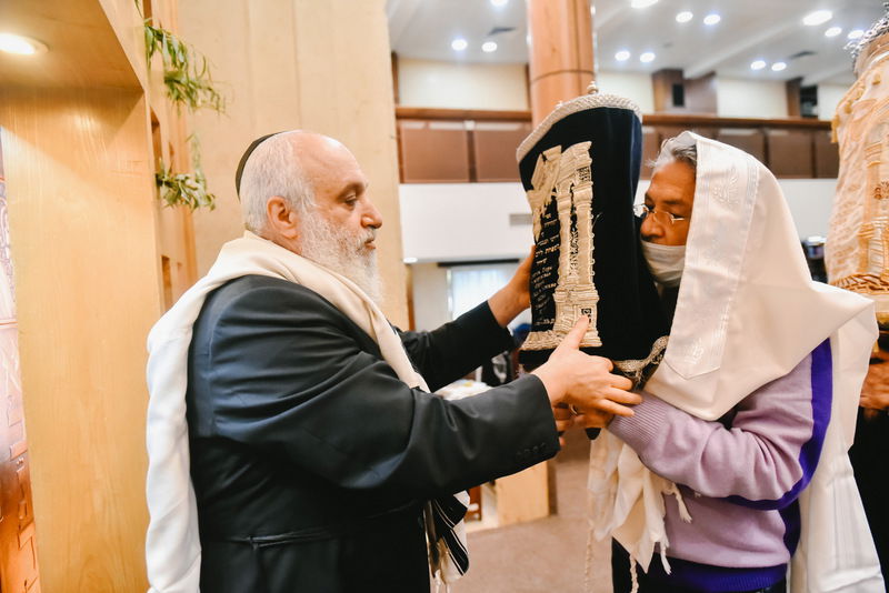 הושענא רבה בבית הכנסת המרכזי במוסקבה