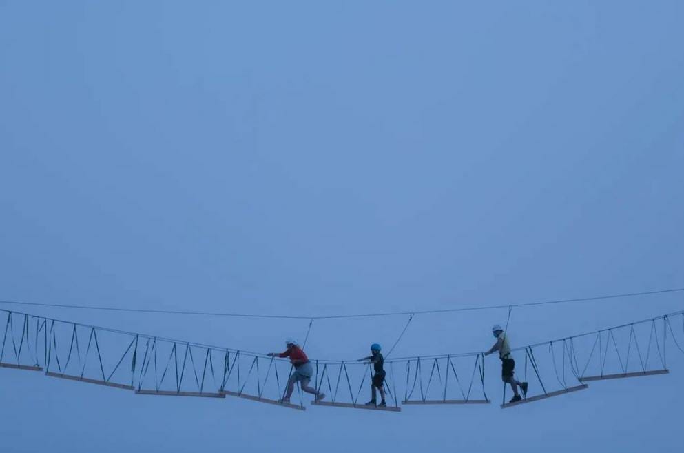 פארק החבלים בו ארעה התאונה, צולם לפני מספר ימים