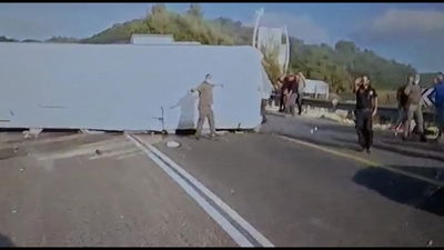 זירת התאונה אתמול