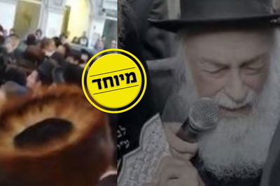 ניצול השואה עם ספר התורה בידו