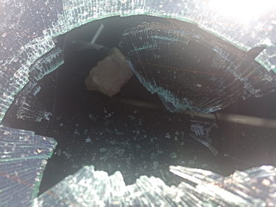 כלי רכב שניזוק על ידי הנער