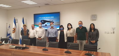 ראשי חברת התחבורה הציבורית החדשה "תנופה" עם הגב' עליזה בלוך