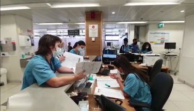 עברו לרישום ידני; העבודה בבית החולים