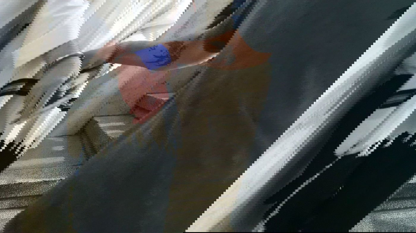 אחד החשודים עם מעצרו