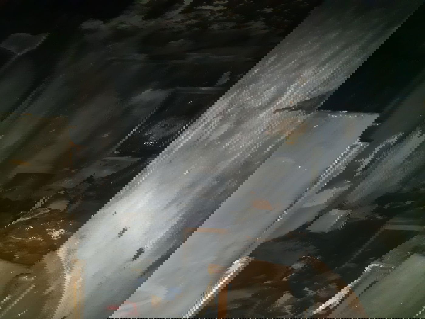 תשעה נפגעים בשריפה שפרצה בבניין; צפו