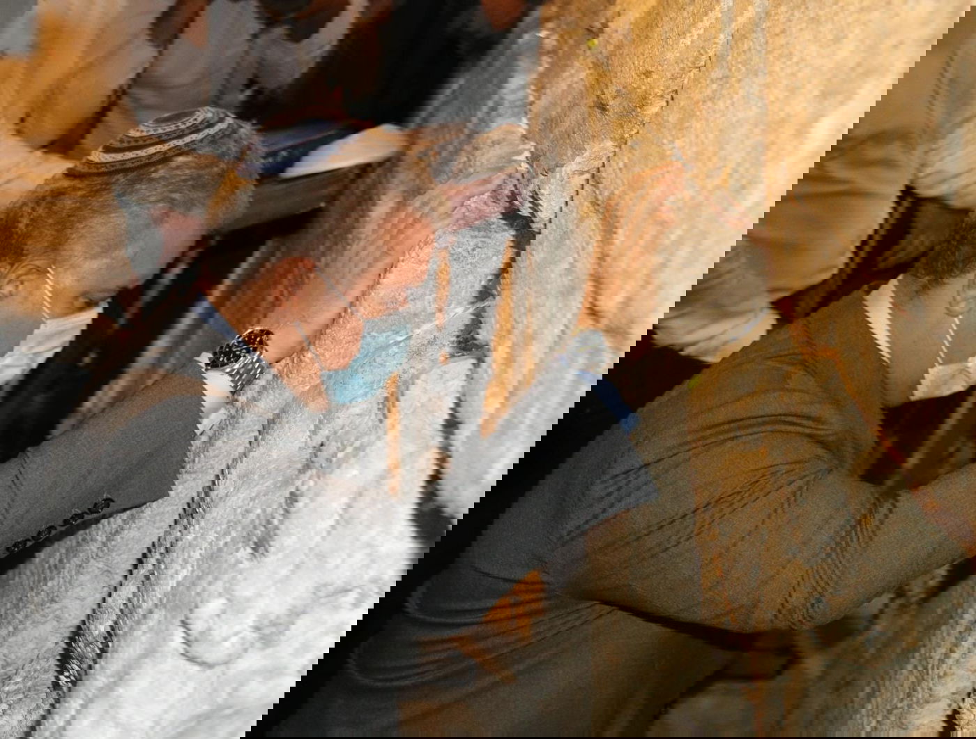 לפני הפגישה עם בנט: נשיא קולומביה הגיע לכותל