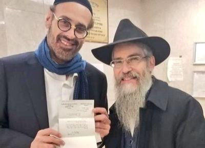 פריד ויידל ורדיגר עם מכתב הרבי, השבוע