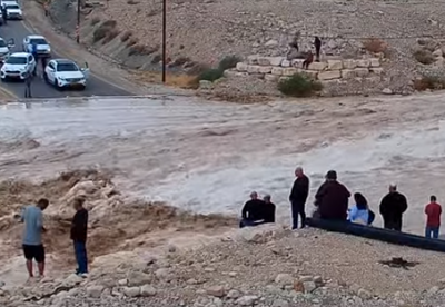 אחרי הגשמים: שיטפונות באיזור ים המלח