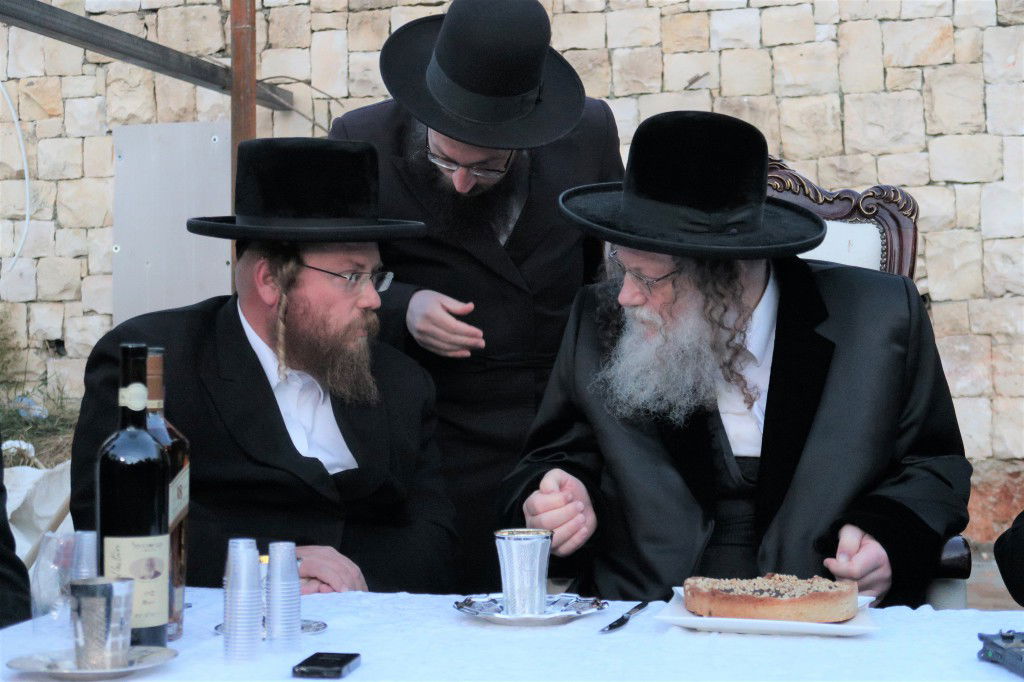 מעמד הנחת אבן פינה לביהמ"ד מודז'יץ בביתר עילית