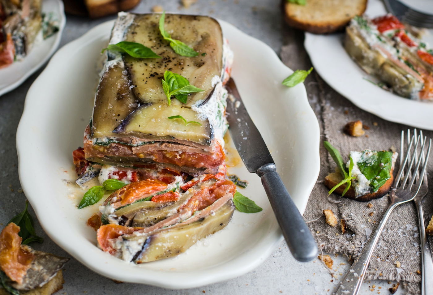 טרין חציל וגבינה טבעוני