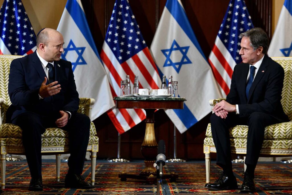 רה"מ בנט ומזכיר המדינה בלינקן, בפגישתם בוושינגטון לפני שלושה חודשים