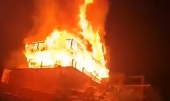 בית שהוצת באום אל פאחם הלילה