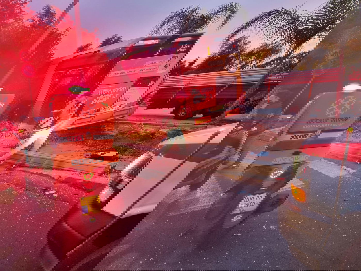 זירת התאונה בתל אביב