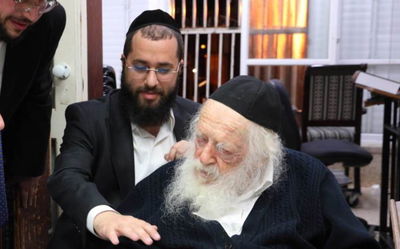 מרן הגר"ח קנייבסקי, ונכדו יענקי