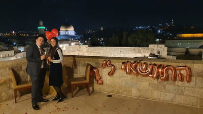 שיהיה במזל. בני הזוג הטרי