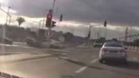 רגע התאונה בכביש 70, הבוקר