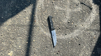 הסכין שהחזיק המחבל