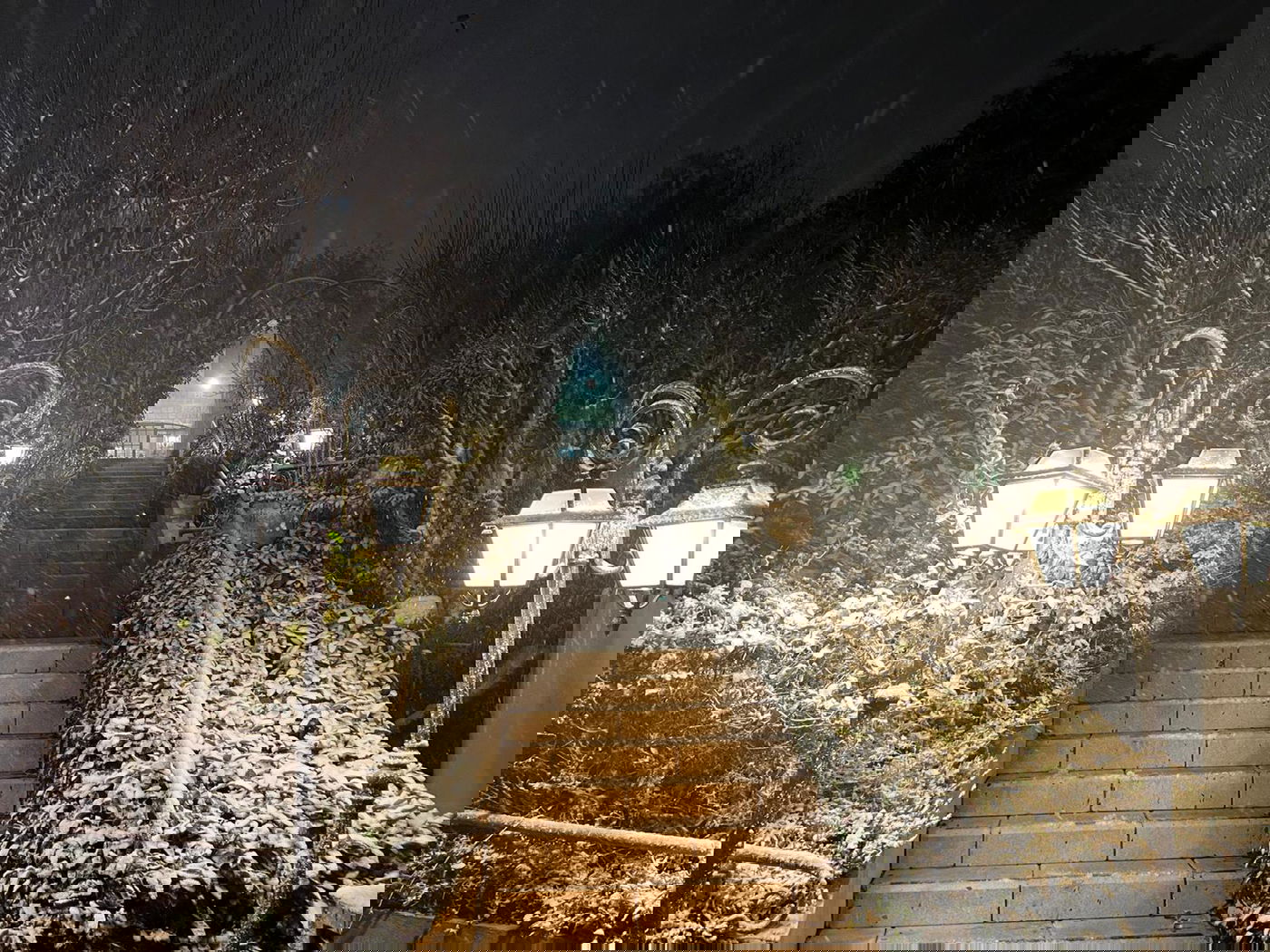 השלג בצפת הלילה