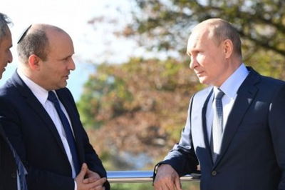 בנט ופוטין בפגישתם בסוצ'י