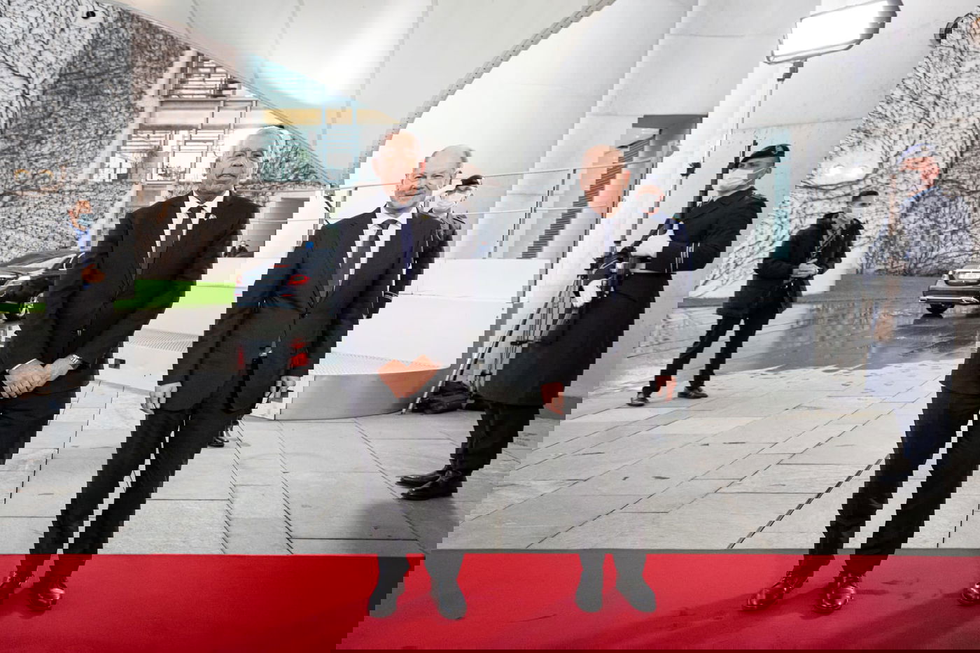 יו"ר הכנסת לוי וקנצלר גרמניה שולץ