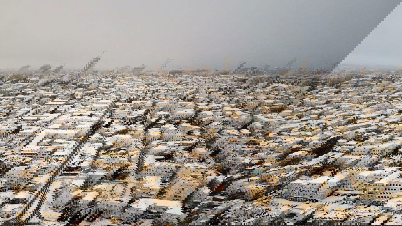 ירושלים מושלגת; תיעוד מיוחד ממעוף הציפור