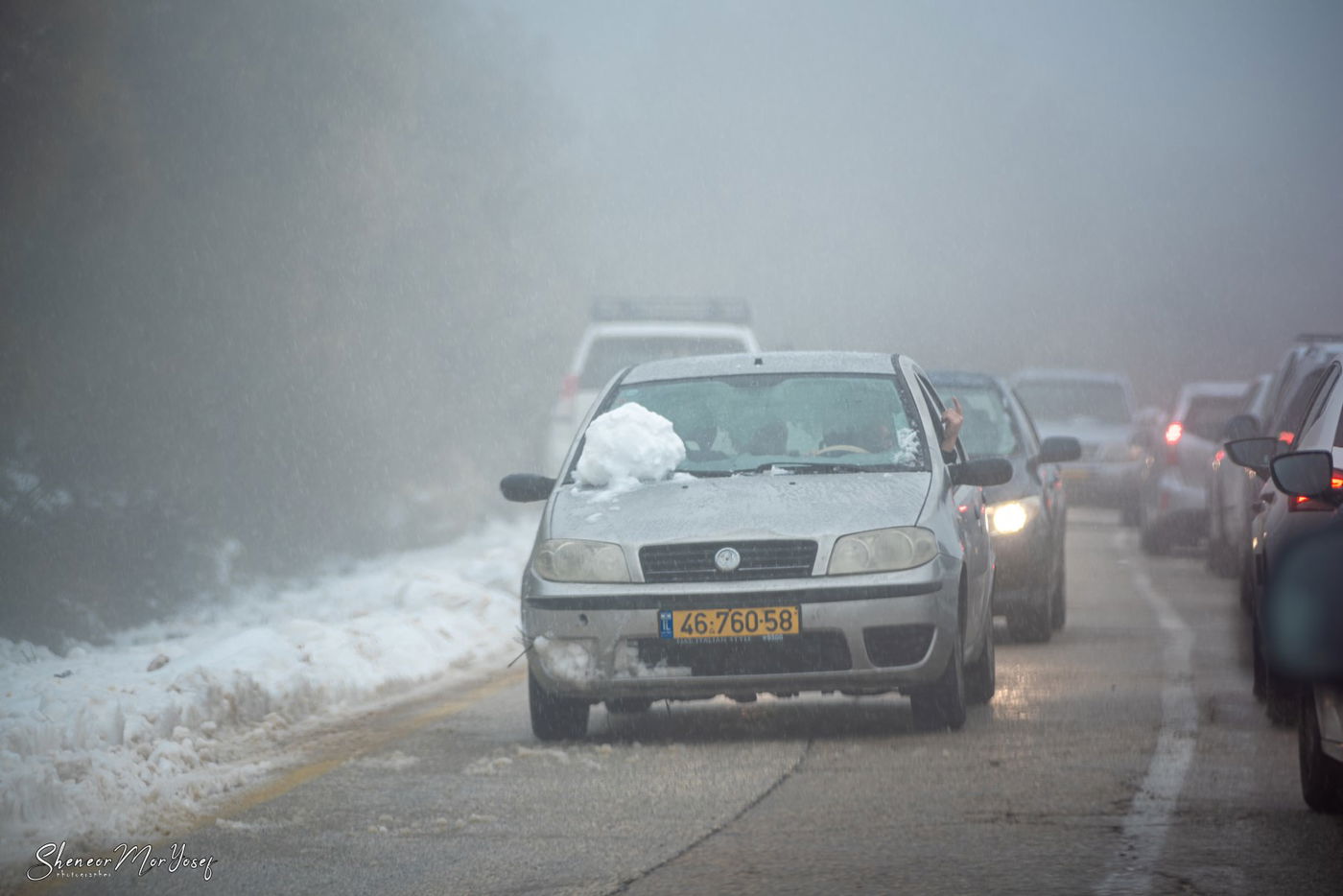 גלריה חורפית: השלג שירד בסופ"ש בהר מירון