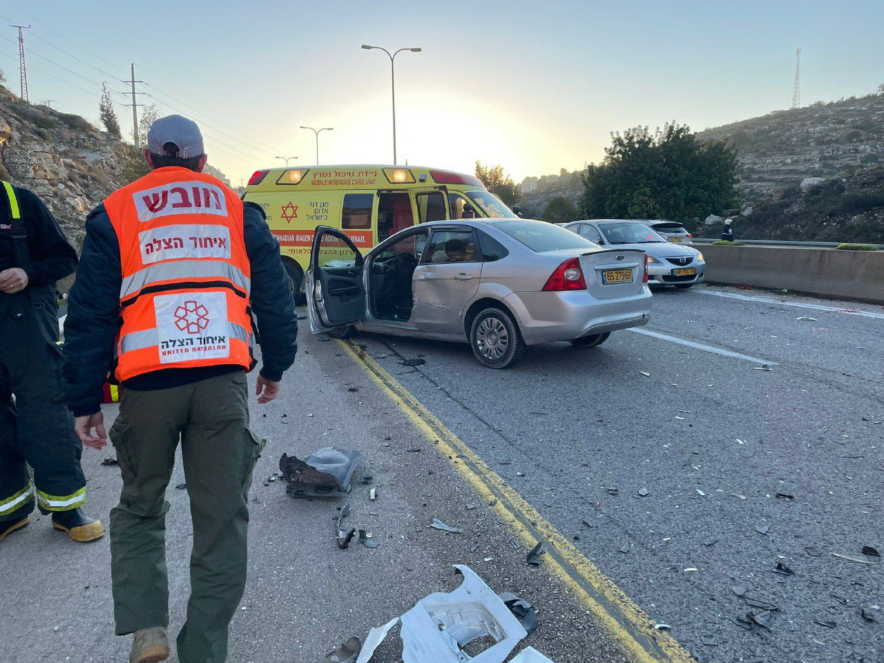 המרדף המשטרתי הסתיים בתאונת שרשרת