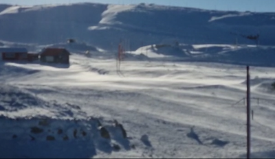 הבוקר, באתר החרמון: שלג ו... רוחות עזות