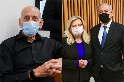 הזוג נתניהו ואולמרט, בביהמ"ש; ארכיון