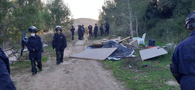 כוחות צבא ומשטרה הרסו מבנים בחומש