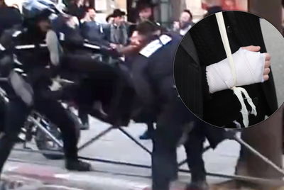 הכאת המפגין בירושלים