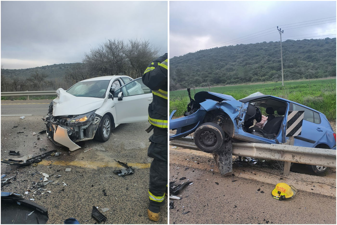 שני נפגעים בינוני וקל - בתאונה בכביש 375