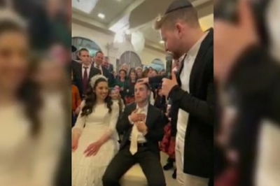 החתן הופנט ונפל על הרצפה - מול הכלה; צפו