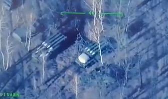 צפו: כלי טיס אוקראיני השמיד סוללה רוסית