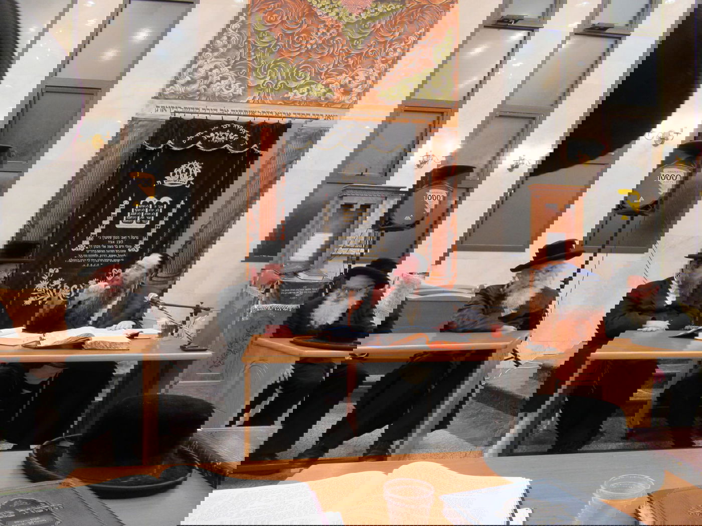 אב"ד צאנז בנתניה מסר שיעור בביתר עילית