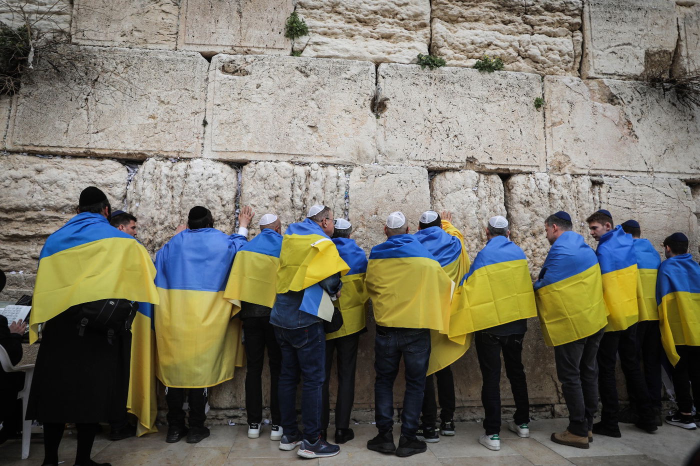 שגריר אוקראינה וחסידי ברסלב בתפילה בכותל • תיעוד