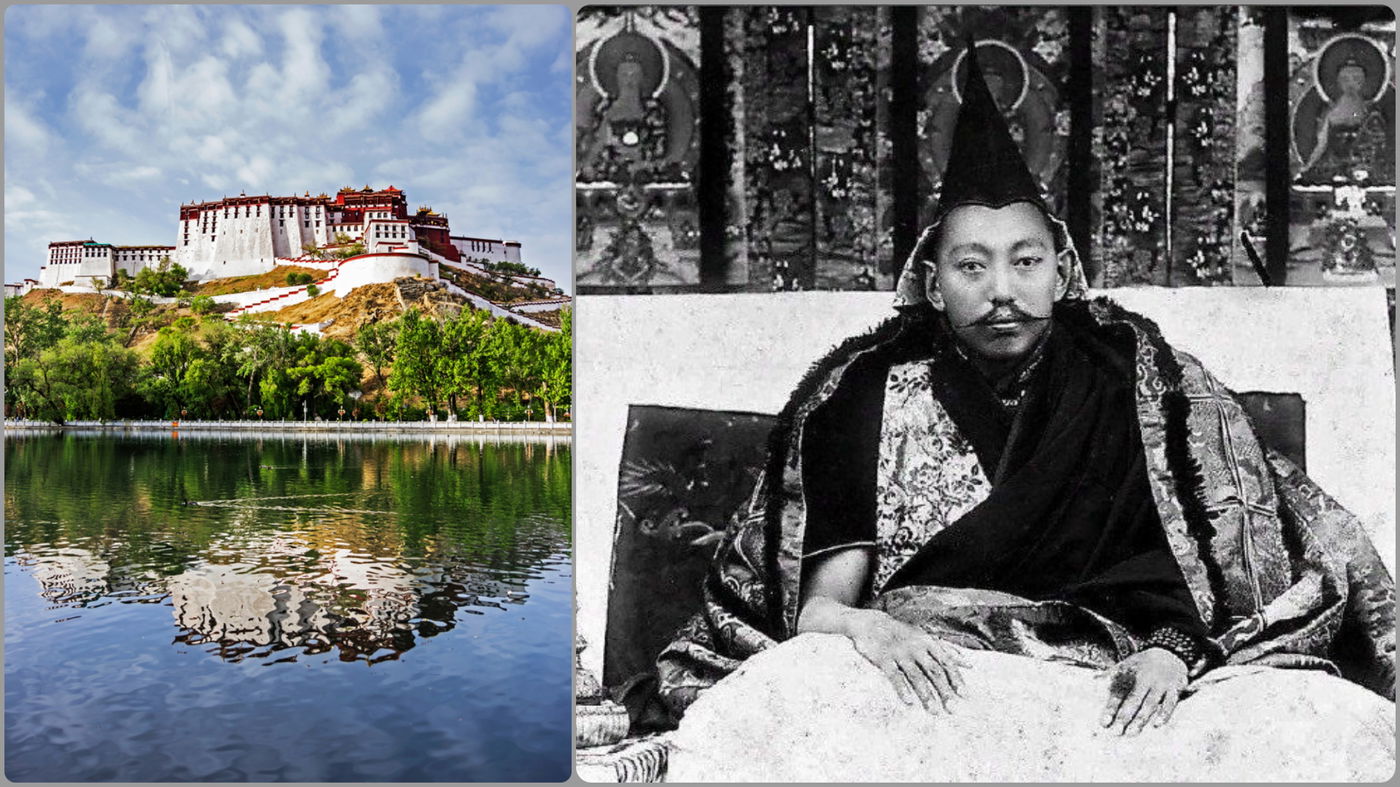 הדלאי לאמה ה-13, והארמון בו התגורר כפי שנראה כיום