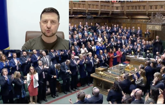 הנשיא זלנסקי נאם, הפרלמנט הריע: "רוסיה מדינת טרור"