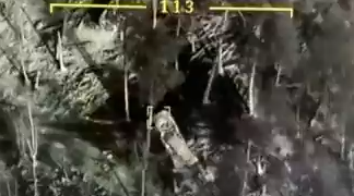 צפו: אוקראינה משמידה משגר טילים רוסי