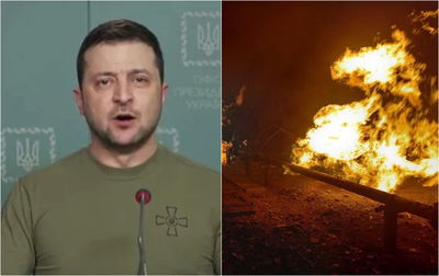 הנשיא זלנסקי ורגע במלחמה