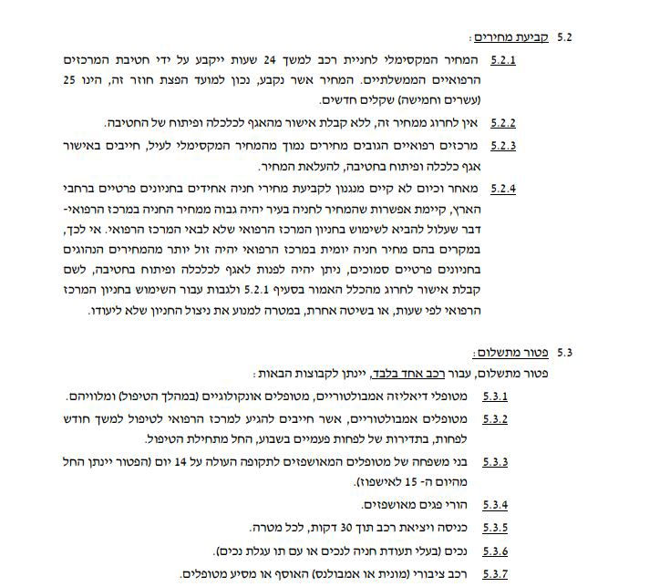 50 שקלים על חניה בבית חולים • למה מה קרה?