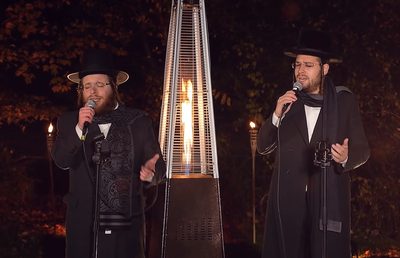 שלמה יעקב וובר וארי היל בחופה לייב: "מן השמיים"