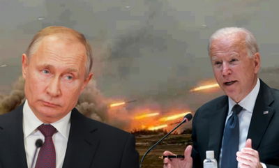 ביידן ופוטין על רקע המלחמה