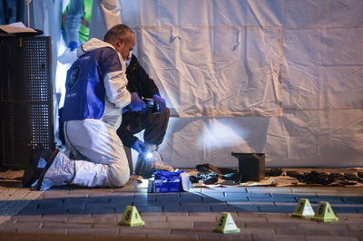 זירת הפיגוע בחדרה, השבוע